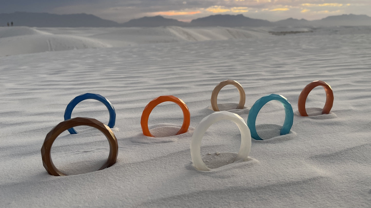 Bracelet à facettes géométriques